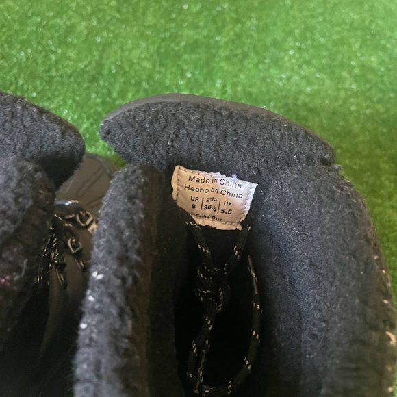 Aldo Women's Ethialia Leather Waterproof Cold Weather Black Snow Boots Size 8 - Picture 5 of 12